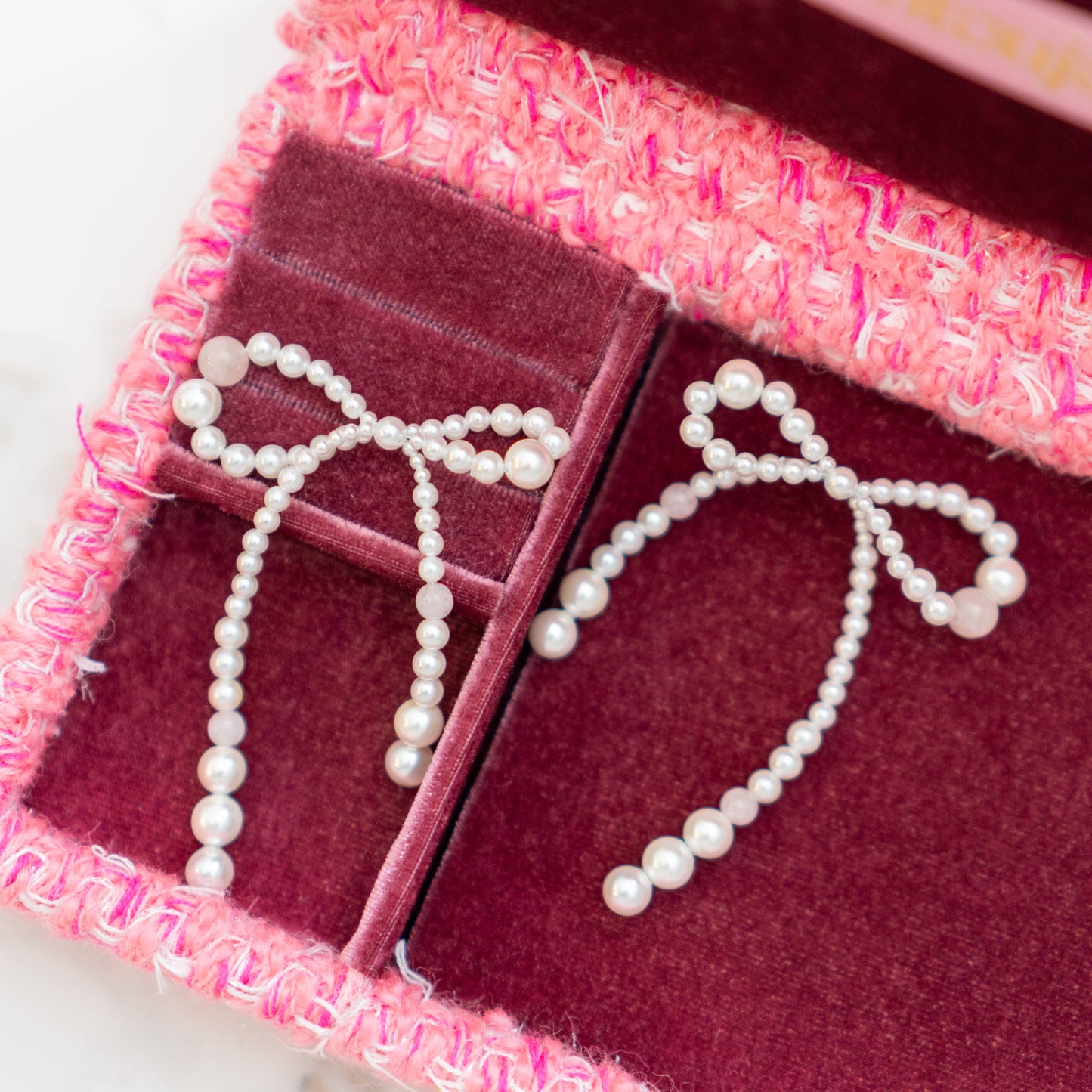 Pearl Ribbon ピアス:Lili