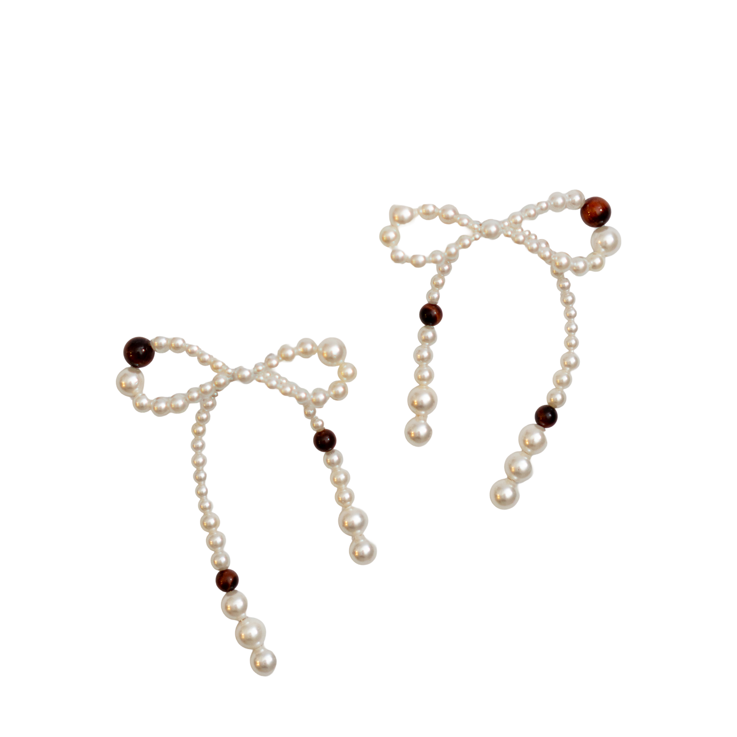 Pearl Ribbon ピアス：Lili