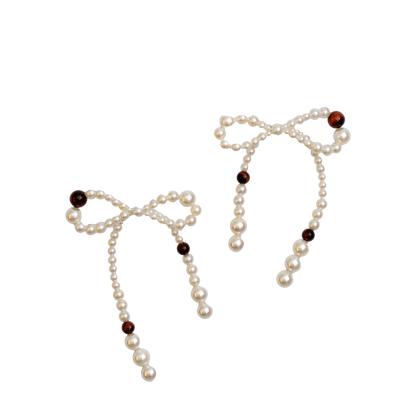 Pearl Ribbon ピアス：Lili