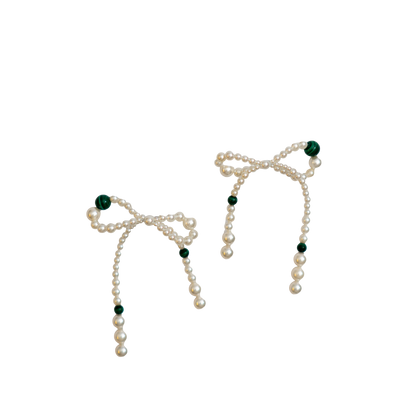 Pearl Ribbon ピアス：Lili
