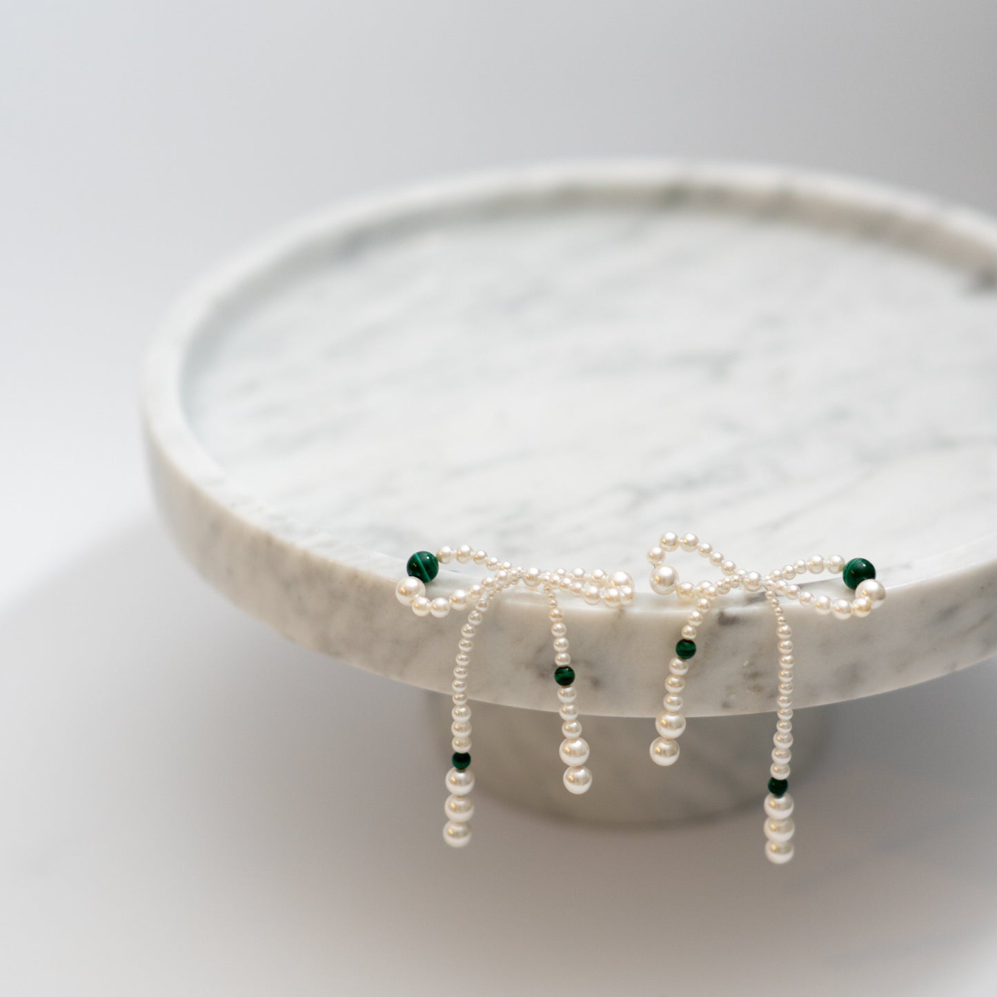 Pearl Ribbon ピアス：Lili