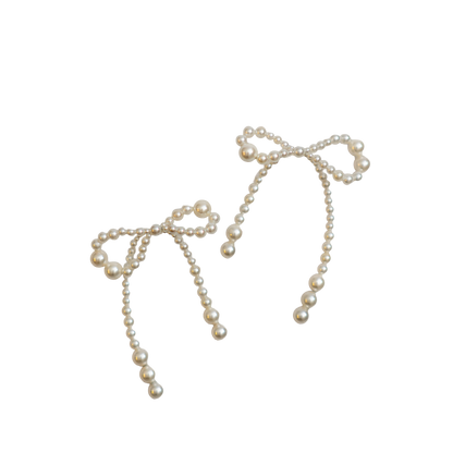 Pearl Ribbon ピアス：Lili