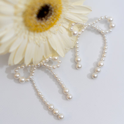 Pearl Ribbon ピアス：Lili