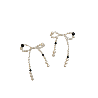 Pearl Ribbon ピアス：Lili