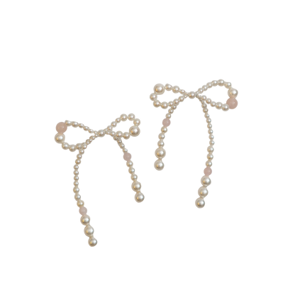 Pearl Ribbon ピアス：Lili