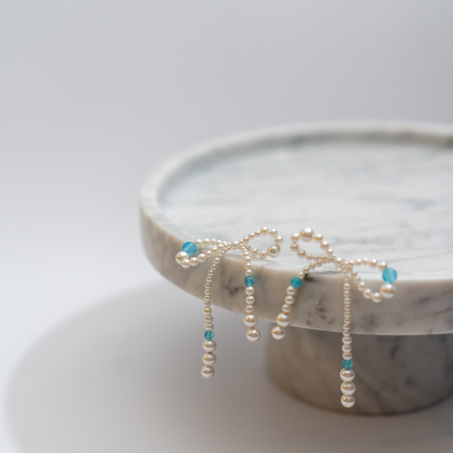 Pearl Ribbon ピアス：Lili