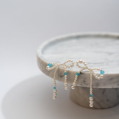 Pearl Ribbon ピアス：Lili